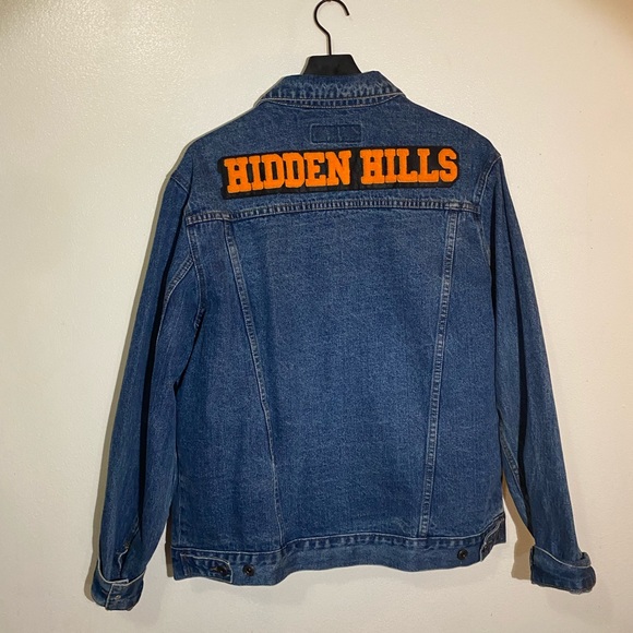 Kylie Cosmetics Jackets & Blazers - Kylie Jenner Jean Jacket With Chenille Orange Lettering Hidden Hills Size Large